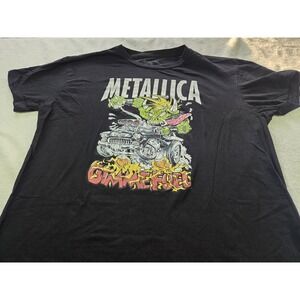 Metallica Gasoline Graphic T Shirt Mens Large Black Band Tee Rock